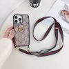 LV & GG LUXURY IPHONE CASE VIP 3 WITH HANDHELD STAND AND LANYARD